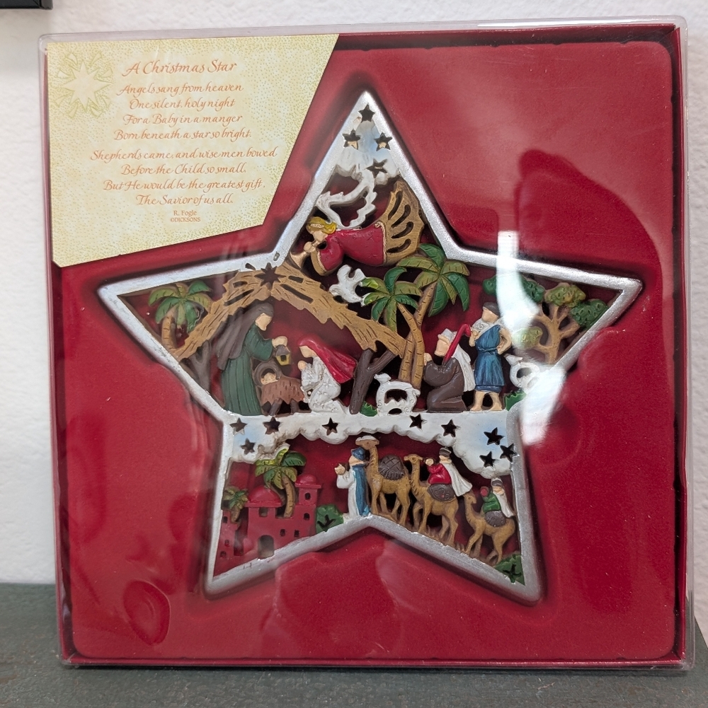Vintage R. Fogle Dicksons - A Christmas Star Nativity Wall Hanging Decoration